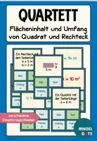Vorschau - Spiele - Quartett Flächeninhalt und Umfang von Quadraten und Rechtecken - Deckblatt