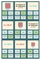 Vorschau - Spiele - Quartett Flächeninhalt und Umfang von Quadraten und Rechtecken - Seite 3