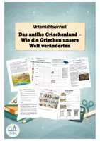 Vorschau - Stundenentwürfe - Unterrichtsreihe Antikes Griechenland – Komplettpaket l Geschichte Klasse 6 - Deckblatt