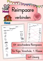 Vorschau - Arbeitsblätter - Reimwörter verbinden – Phonologische Bewusstheit üben - Deckblatt