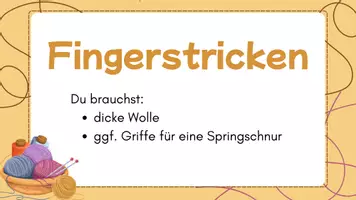 Vorschau - Bildkarten - Anleitung - Fingerstricken (Spingseil) - Seite 1