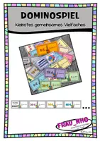 Vorschau - Aufgabenkarten - Dominospiel: Bruchteile berechnen + Lösung - Deckblatt