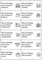 Vorschau - Spiele - Tell Me 10 Things: Engaging Speaking Cards/ Game for ESL - Seite 1