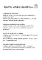 anteprima - Didattica a stazioni - Didattica a stazioni classe prima CONTEGGIO e FORME - Pagina di copertina