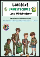 Vorschau - Arbeitsblätter - Materialpaket / Bundle - Umwelt, Müll (Lese-, Hörverständnis + Arbeitsheft) inkl. mp3 - Seite 1