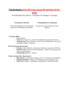 Vorschau - Anderer Materialtyp - Vokabelliste - Las diversas caras del turismo en España - Deckblatt