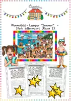 Vorschau - Arbeitsblätter - Wimmelbild-Lesespuren: XXL Sparpaket - Deutsch - Kl. 2 (Frühling, Ostern, Sommer & mehr / 3-fach diff. & wachsend) - Seite 1