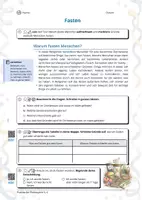 Vorschau - Arbeitsblätter - Leben und Feste - Warum fasten Menschen? - Deckblatt