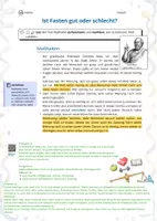 Vorschau - Arbeitsblätter - Leben und Feste - Ist Fasten gut oder schlecht? (Maßhalten Sokrates) - Seite 2