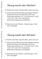 Vorschau - Arbeitsblätter - Arbeitsheft Wir berechnen die Fläche beim Quadrat - Seite 2