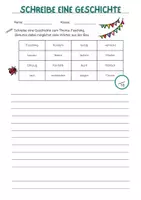 Vorschau - Arbeitsblätter - Kreatives Schreiben mit Wörterbox - Fasching/ Karneval - Seite 3
