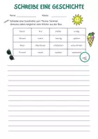 Vorschau - Arbeitsblätter - Kreatives Schreiben mit Wörterbox - Sommer - Seite 3