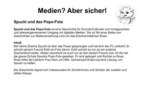 Vorschau - Arbeitsblätter - Peinliche Fotos im Netz – „Spucki und das Popo-Foto“ (Leseheft Klasse 2–3, differenziert + DaZ) - Seite 1