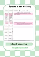 Vorschau - Arbeitsblätter - Sprache in der Werbung Slogan - Deckblatt