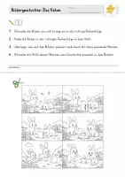 Vorschau - Arbeitsblätter - Bildergeschichte: "Das Küken" (Schreiben üben im Frühling) Klasse 2, 3, 4 - Seite 3