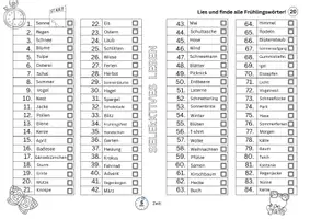 Vorschau - Arbeitsblätter - Selektives lesen + Blitzlesen - Seite 1