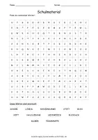 Vorschau - Arbeitsblätter - Suchsel - Schulmaterial - 3 Schwierigkeitsgrade - Deckblatt