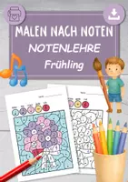 Vorschau - Arbeitsblätter - Arbeitsblatt Ausmalbild Malen nach Noten Notenlehre - Deckblatt