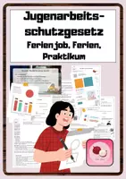 Vorschau - Arbeitsblätter - Jugendarbeitsschutzgesetz: Ferienjob, Ferien, Praktikum - Deckblatt