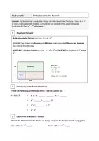 Vorschau - Arbeitsblätter - Arbeitsblatt - Binomische Formeln - 3. Binomische Formel - Mit Lösungen - Deckblatt
