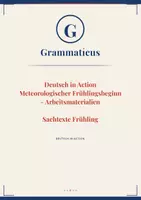 Vorschau - Unterrichtsreihen - Deutsch in Action - Frühling in der Natur – Sachtexte Lesen, verstehen & Informationen entnehmen - 5./6./7./8. Klasse / Schulstufe - Deckblatt