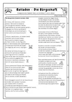 Vorschau - Arbeitsblätter - Die Bürgschaft – Balladen Klasse 7 (Schiller) - Seite 1
