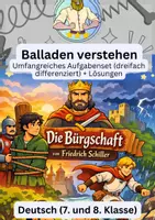 Vorschau - Arbeitsblätter - Die Bürgschaft – Balladen Klasse 7 (Schiller) - Deckblatt