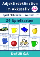 Vorschau - Spiele - Lesespiel Adjektivdeklination im Akkusativ A2 DaF DaZ - Deckblatt