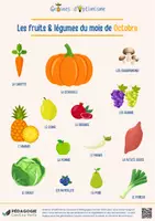 Aperçu - Apprentissages en autonomie - Affiches fruits et légumes de saison du mois - Graines d'Optimisme Pedagogie Cantine Verte - Page 1