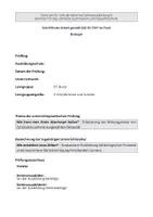 Vorschau - Stundenentwürfe - Materialpaket - Examen UPP´s & Kolloquium - Deckblatt