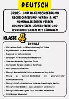 Vorschau - Stationenlernen - Groß- und Kleinschreibung Rechtschreibung: Verben & mit nominalisierten Verben Grundwissen, Lückentexte und Schreibaufgaben mit Lösungen Klasse 4 - Deckblatt
