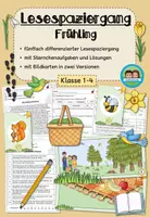 Vorschau - Arbeitsblätter - Lesespaziergang - Frühling: Das leckere Picknick (Klasse 1-4) - Deckblatt