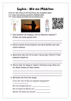 Vorschau - Stundenentwürfe - Lied statt Gedicht: Hörverstehen: Sophia - Wie ein Mädchen - Songinterpretation, kreatives Schreiben, Vertretungsstunden, Songtext, Lyrik - Seite 1