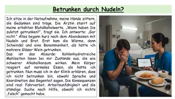 Vorschau - Stundenentwürfe - Alkoholische Gärung & Milchsäuregärung - Kompletts Unterrichtsmaterial Oberstufe mit Arbeitsblatt und Experimenten | Betrunken durch Nudeln? - Seite 1
