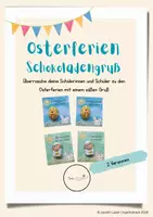 Vorschau - Mal- und Bastelvorlagen - Schokoladiger Gruß für Kinder und Erwachsene zu Ostern - Deckblatt