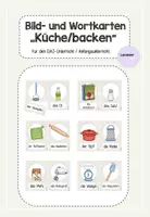 Vorschau - Präsentationen/Tafelbilder - Küche backen Bild- und Wortkarten DaZ Anfangsunterricht - Deckblatt