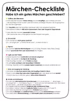 Vorschau - Merkblätter - Märchen. Checkliste. Gute Märchen erkennen - Seite 1