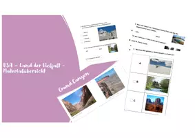 Vorschau - Unterrichtsreihen - USA Land der Vielfalt - Lernvideo - Deckblatt