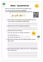 Vorschau - Stundenentwürfe - Schreiben zu Liedern: Nilsen - Sommerferien - Kreatives Schreiben, Songtext - Hörverstehen - Seite 1