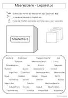 Vorschau - Mal- und Bastelvorlagen - Meerestiere-Leporello - Seite 1