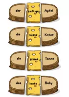 Vorschau - Arbeitsblätter - Adjektive Sandwichprobe / Adjektive Probe - Seite 3