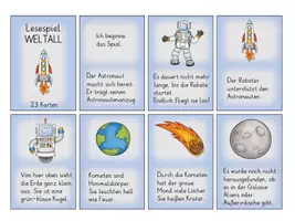 Vorschau - Spiele - Kl.2: Lesespiel Weltall - Seite 1