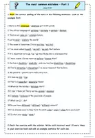 Vorschau - Arbeitsblätter - Arbeitsblatt: The most common mistakes part I - Seite 1