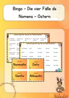 Vorschau - Spiele - Bingo - Die vier Fälle des Nomens - Ostern - Deckblatt