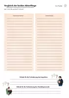 Vorschau - Arbeitsblätter - Die Physiker Arbeitsblatt Aktanfänge vergleichen - Deckblatt
