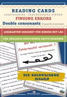 Vorschau - Fördermaterial/Inklusion - DaF / DaZ Englisch: Chinesische Mauer: Fehlerteufel Lesekarten Doppelkonsonanten - Deckblatt