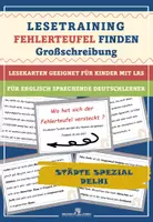 Vorschau - Fördermaterial/Inklusion - DaF / DaZ Englisch: Städte Spezial Delhi: Fehlerteufel Lesekarten Großschreibung - Deckblatt