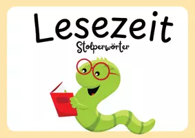 Vorschau - Präsentationen/Tafelbilder - Lesen Klasse 1 – Stolperwörter Sätze lesen | Silbenfarben | digitale Tafelbilder - Seite 1