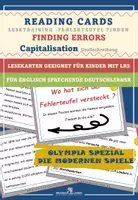 Vorschau - Fördermaterial/Inklusion - DaF / DaZ Englisch: Olympia Spezial - Neuzeit: Fehlerteufel Lesekarten Großschreibung - Seite 1