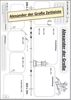 Vorschau - Arbeitsblätter - Alexander der Große Zeitleiste - Deckblatt